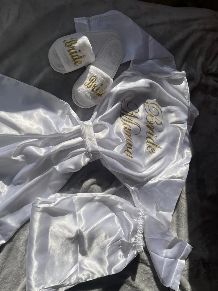 Bridal Satin Robe image 13
