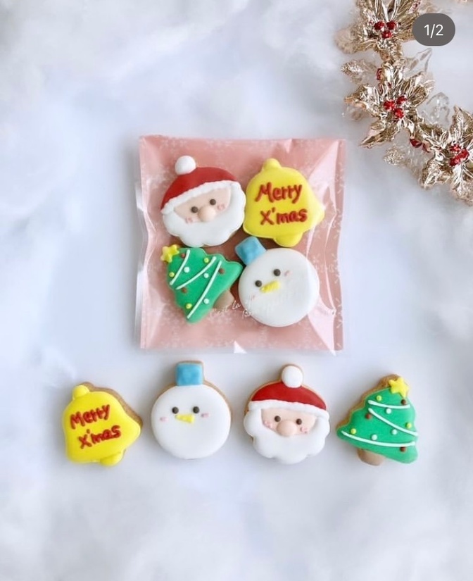 クリスマス☆アイシングクッキー4種セット 1袋