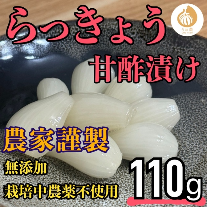 熊本県産 こだわり らっきょう甘酢漬け 110 g