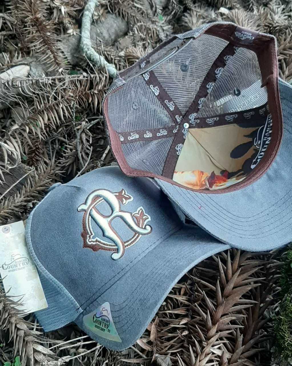 BONÉ TRUCKER RC CINZA RANCHO COUNTRY