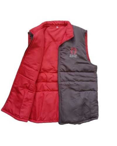 Colete Mangalarga Marrom e Vermelho Unissex Dupla Face Alpha Vest