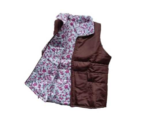 Colete Marrom e Florido Feminino Dupla Face Alpha Vest