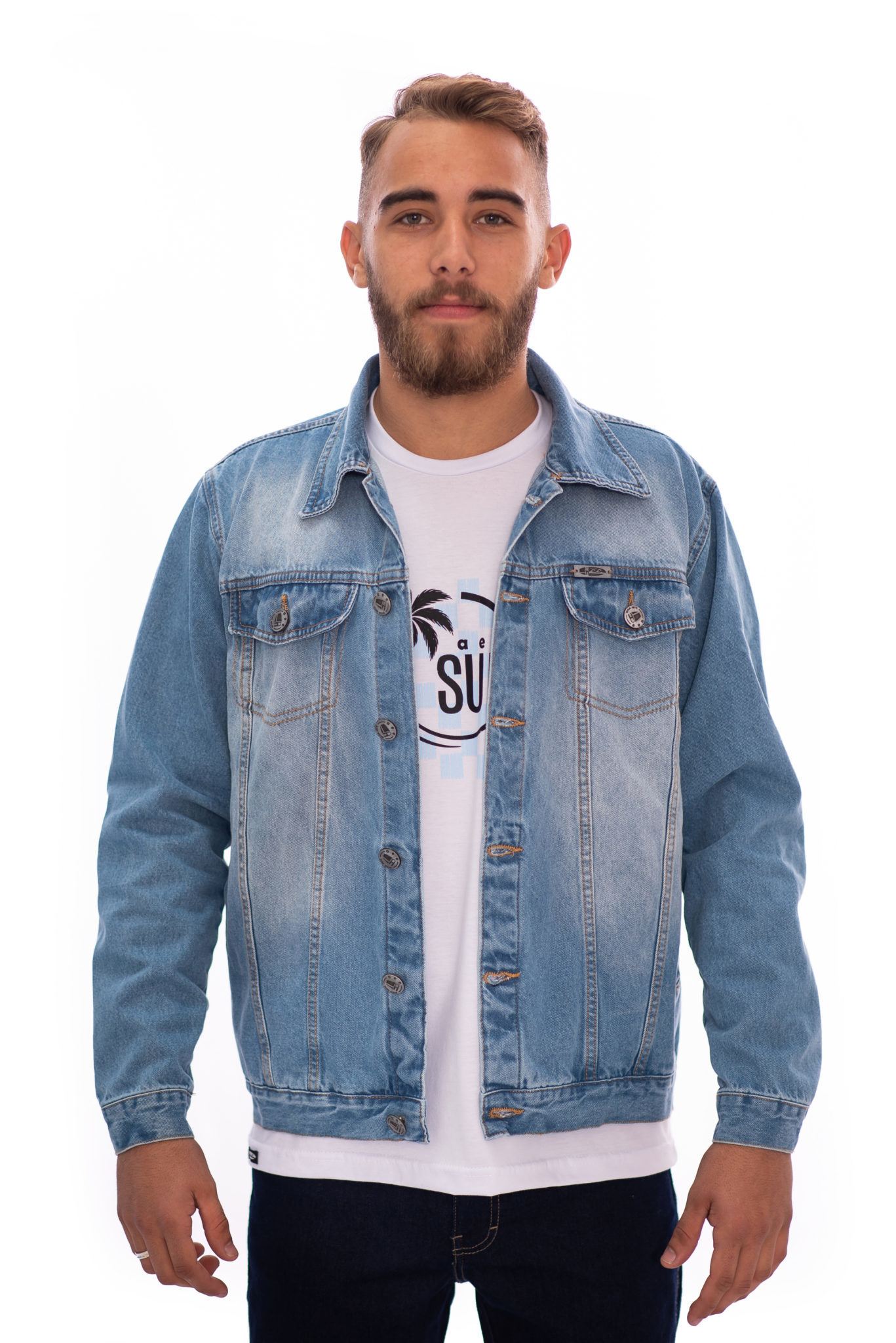 jaqueta jeans masculina extra grande