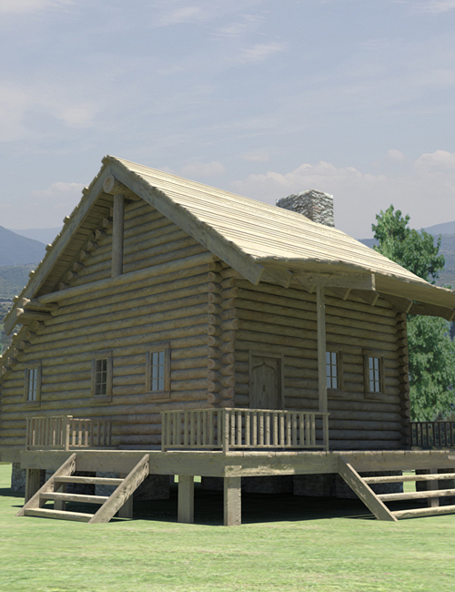 Log Cabin by: SoulessEmpathy, 3D Models by Daz 3D