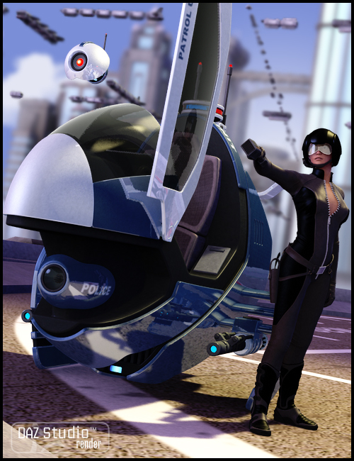 Interceptor Hover Bike by: , 3D Models by Daz 3D