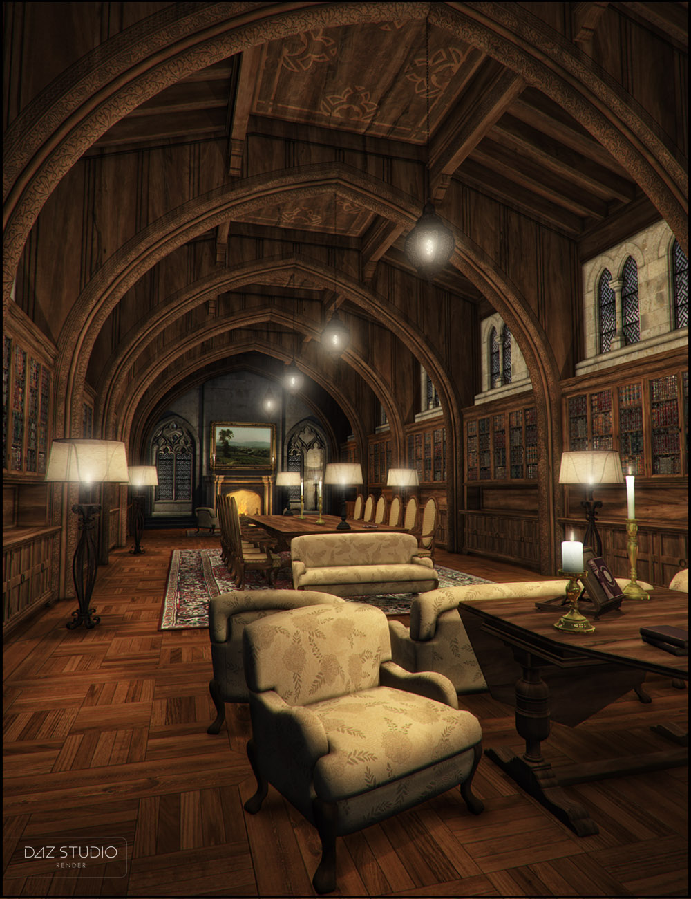 The Library by: Jack Tomalin, 3D Models by Daz 3D