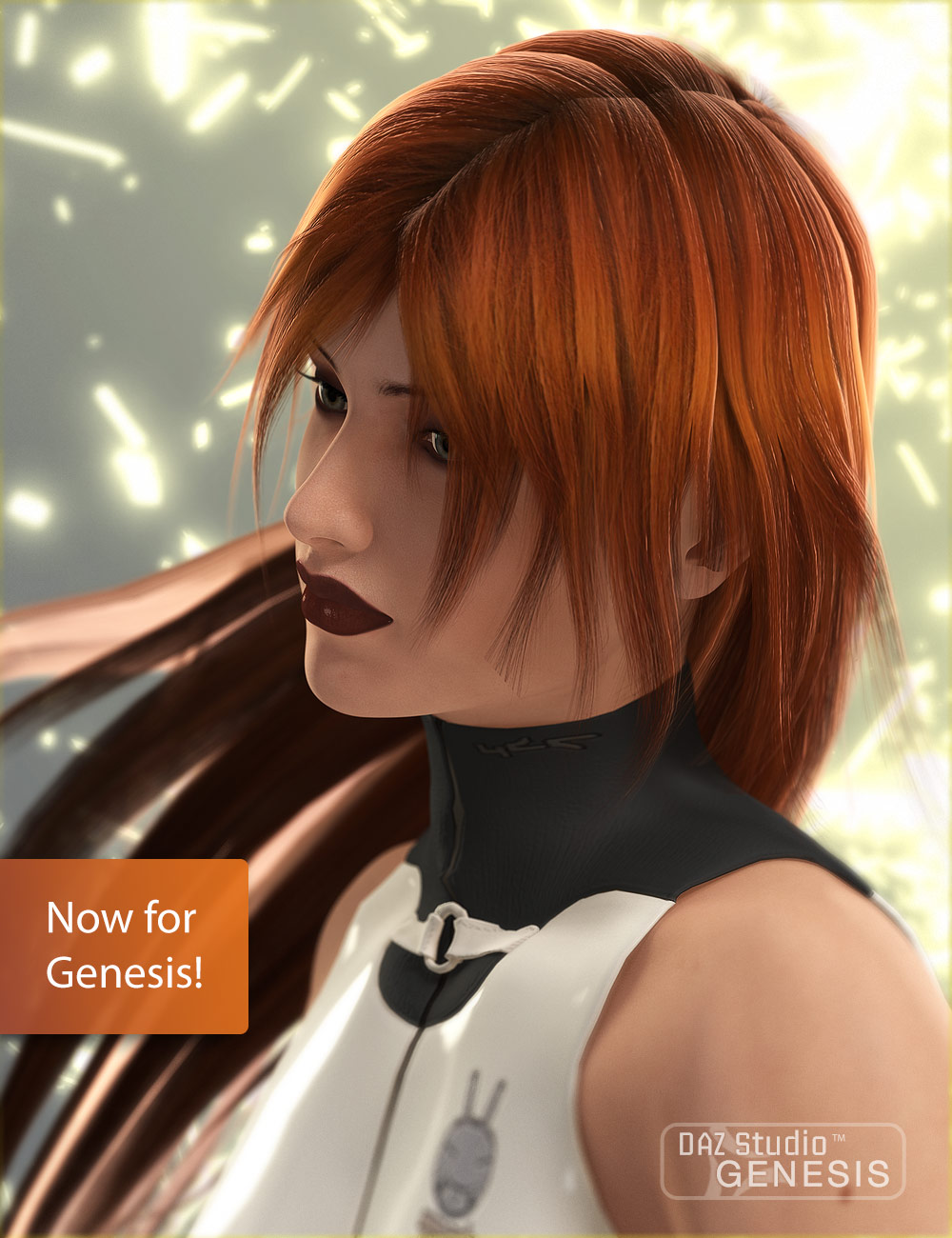 Mitsu Hair for Genesis by: 3D Universexenic101, 3D Models by Daz 3D