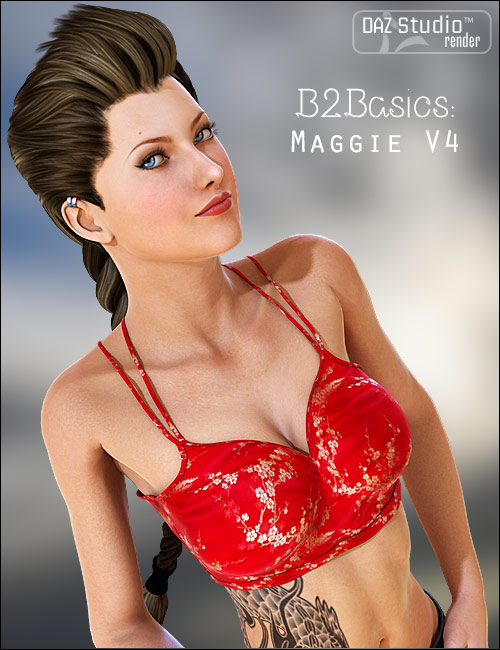 B2Basics Maggie V4 by: 4blueyes, 3D Models by Daz 3D