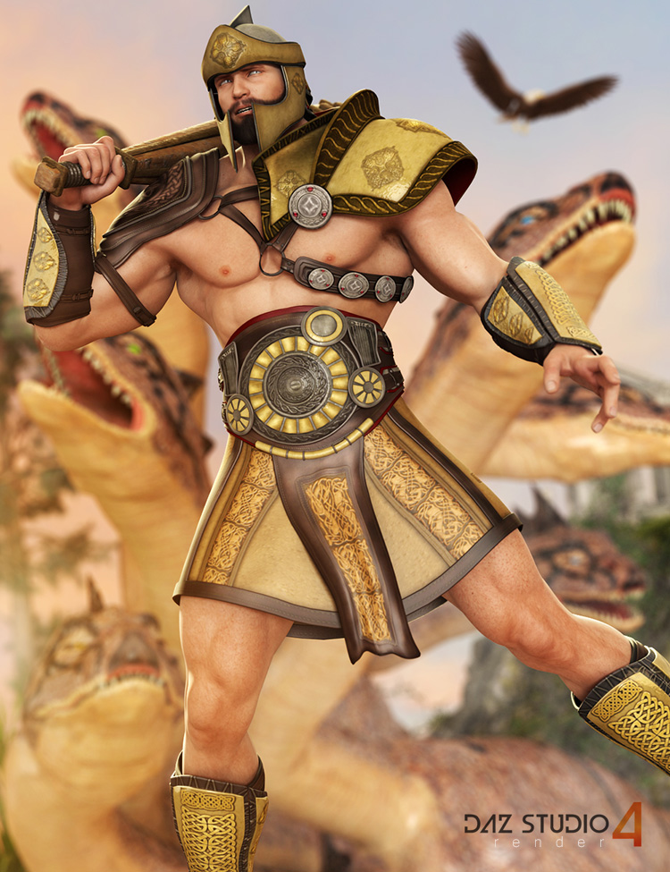 Heracles for Genesis by: LesthatVal3dart, 3D Models by Daz 3D