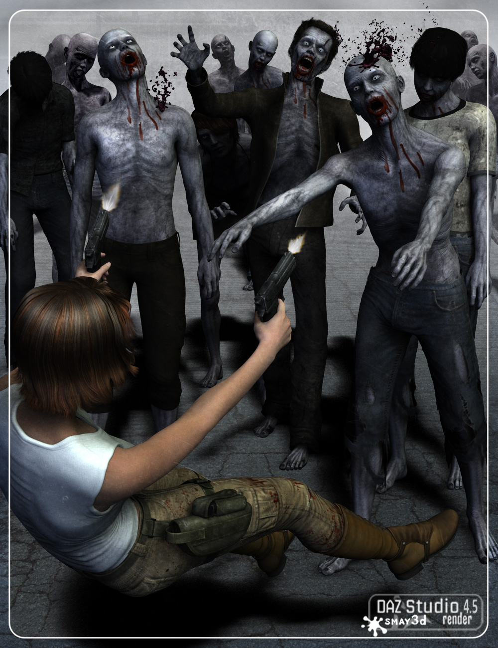 Add On for Zombie by: smay, 3D Models by Daz 3D