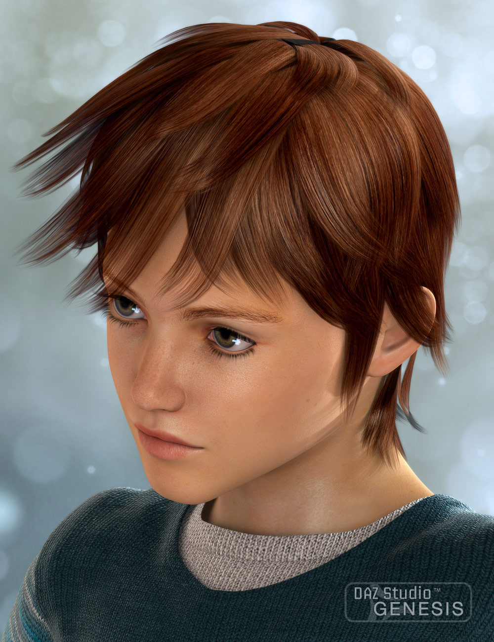 Pure Hair: Messy for Genesis by: , 3D Models by Daz 3D