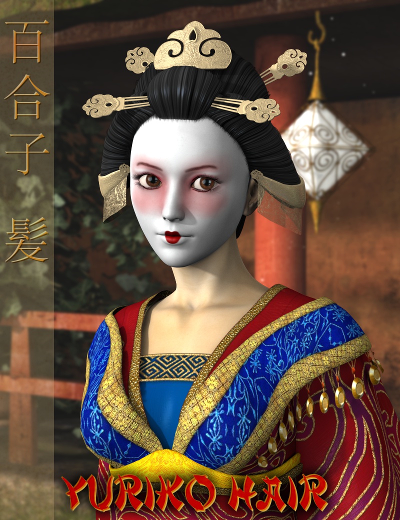 Yuriko Hair by: 3D-GHDesign, 3D Models by Daz 3D