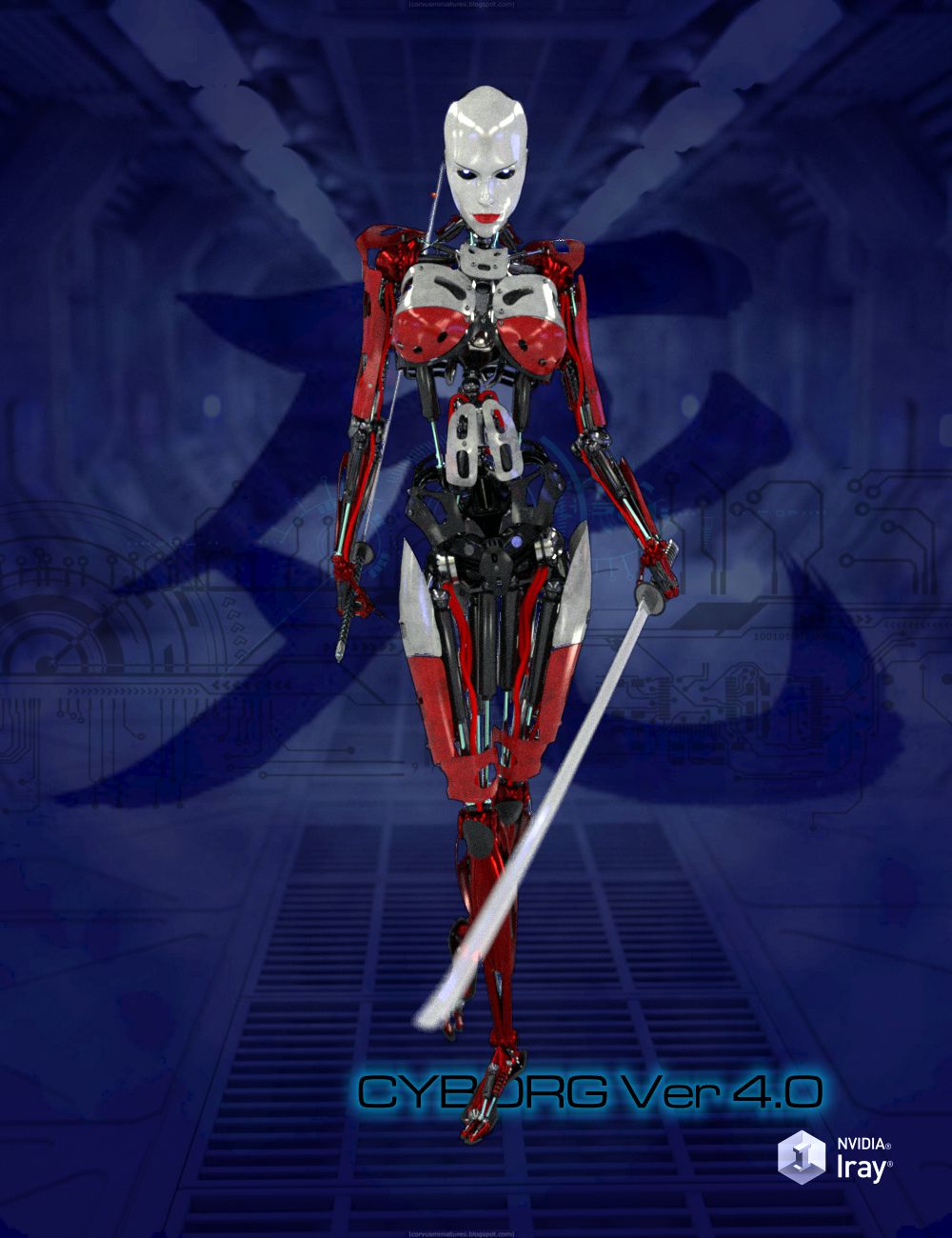 Tenshi for Cyborg Version 4 by: DzFire, 3D Models by Daz 3D