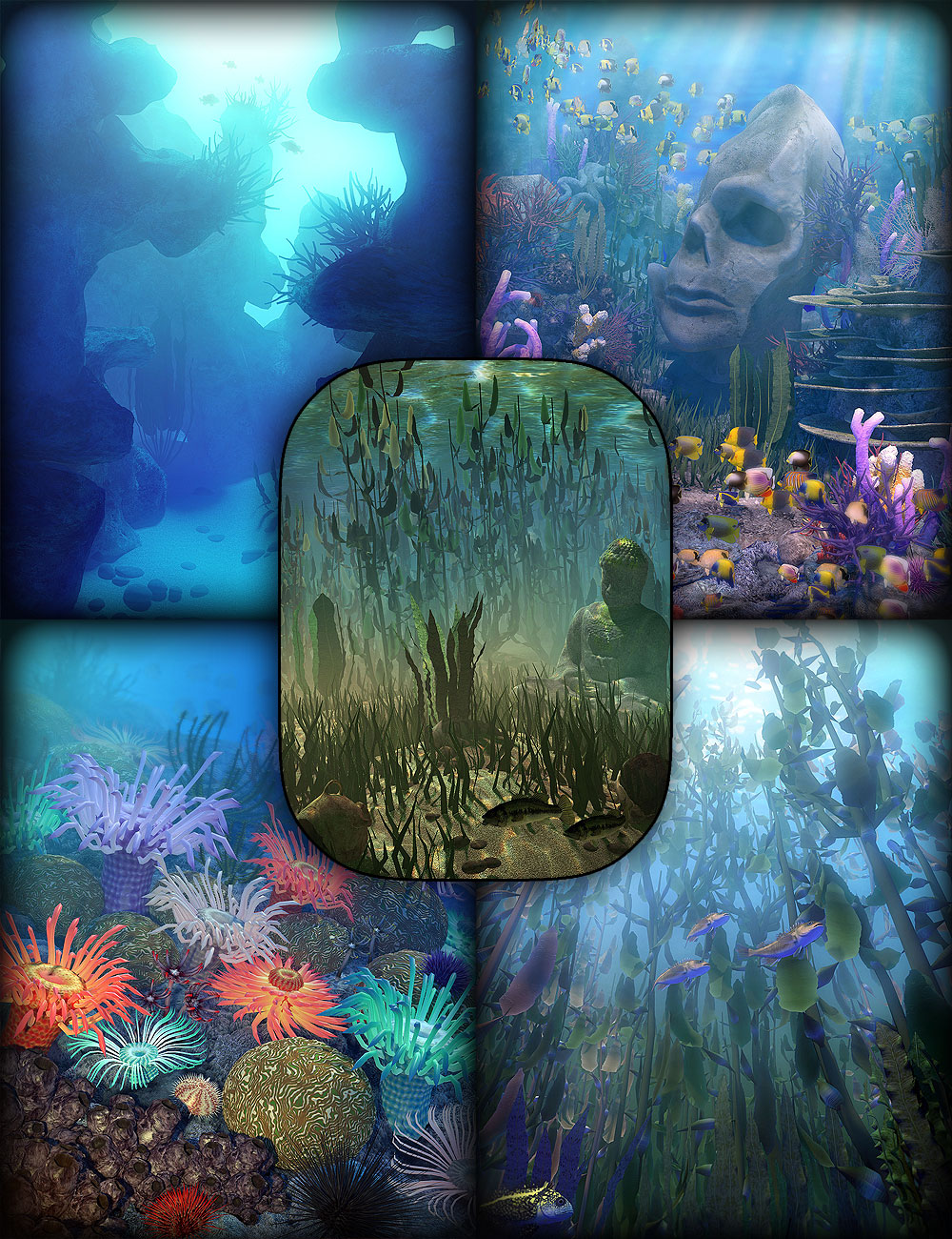 Gardens of Poseidon - Super Bundle by: Orestes Graphics, 3D Models by Daz 3D