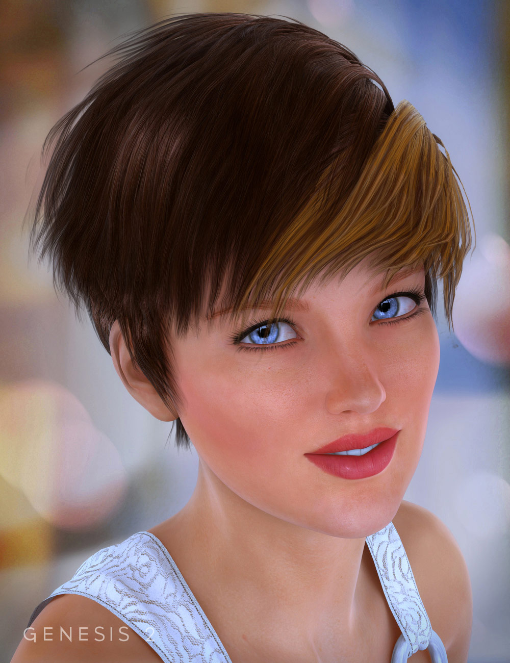 Pyrit Hair for Genesis 2 Female(s) by: , 3D Models by Daz 3D