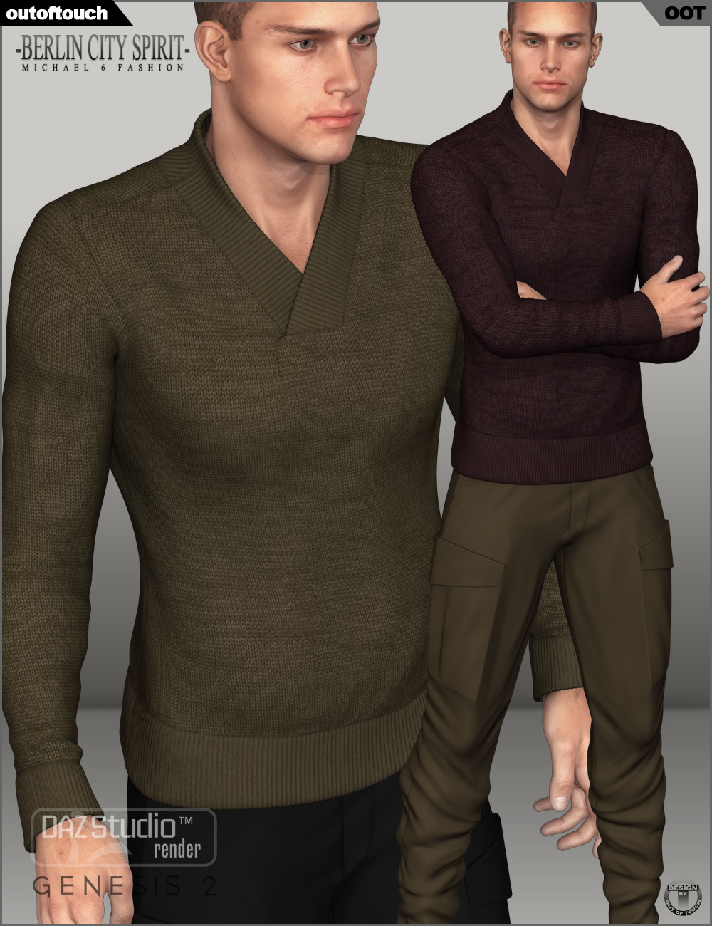 Berlin City Spirit Fashion for Genesis 2 Male(s) by: outoftouch, 3D Models by Daz 3D