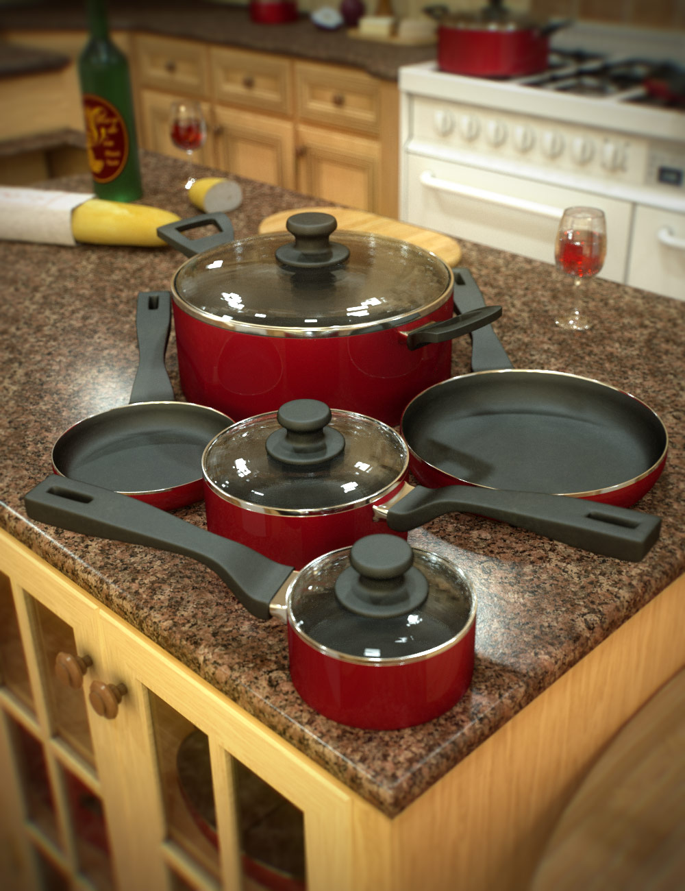 Cookware Set by: SloshWerks, 3D Models by Daz 3D