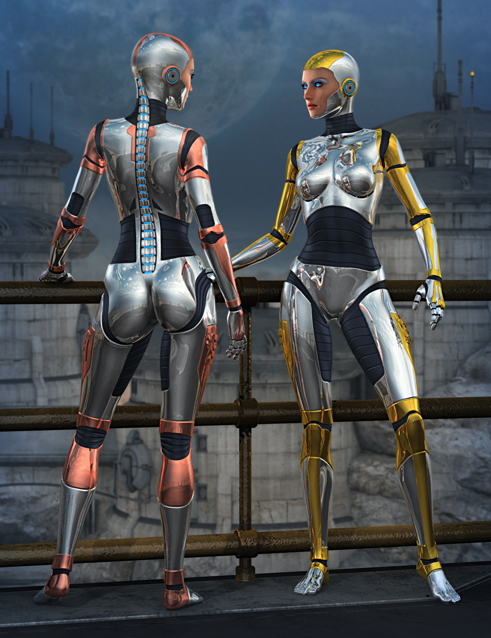 Genesis 2 Female Bot Armor by: Parris, 3D Models by Daz 3D