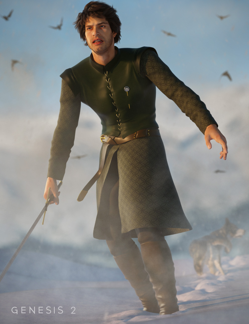 Wolf King for Genesis 2 Male(s) by: Ravenhair, 3D Models by Daz 3D