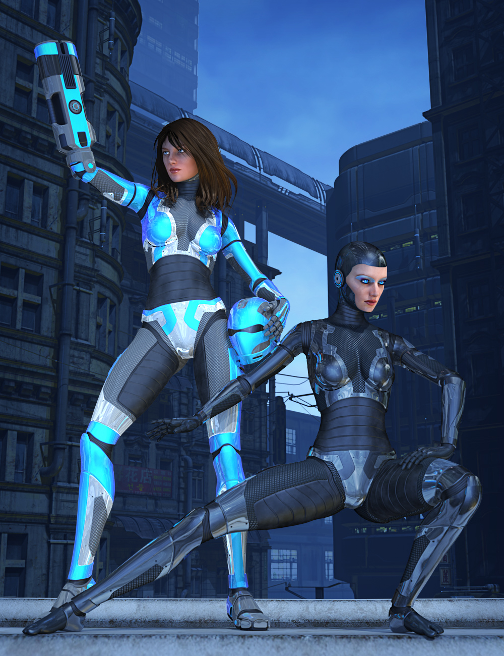 Advanced Texture for Bot Armor by: Parris, 3D Models by Daz 3D