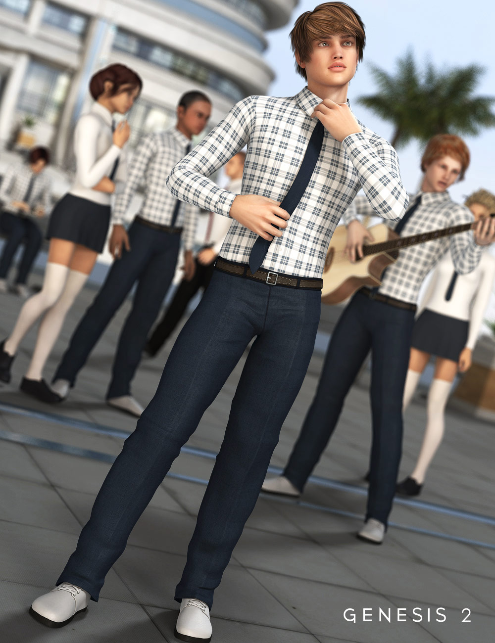 Internship Outfit for Genesis 2 Male(s) by: SarsaXena, 3D Models by Daz 3D