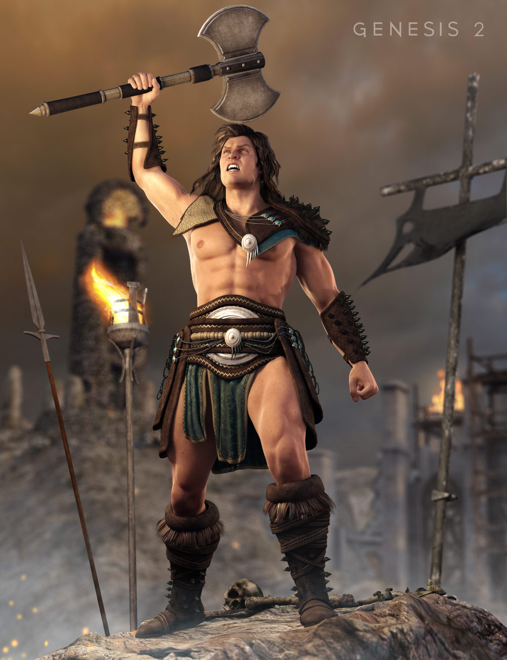 Attilus Marauder for Genesis 2 Male(s) by: Barbara BrundonSarsa, 3D Models by Daz 3D