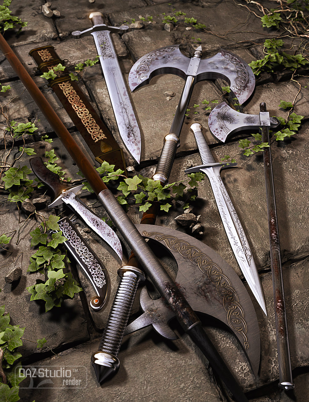 Weapons of War by: ArienKRAIG, 3D Models by Daz 3D
