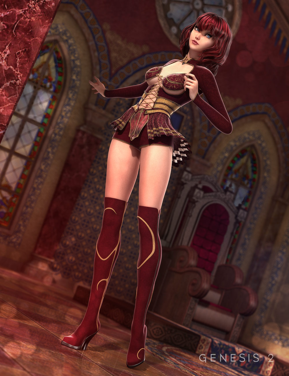Essina Outfit for Genesis 2 Female(s) by: SarsaXena, 3D Models by Daz 3D