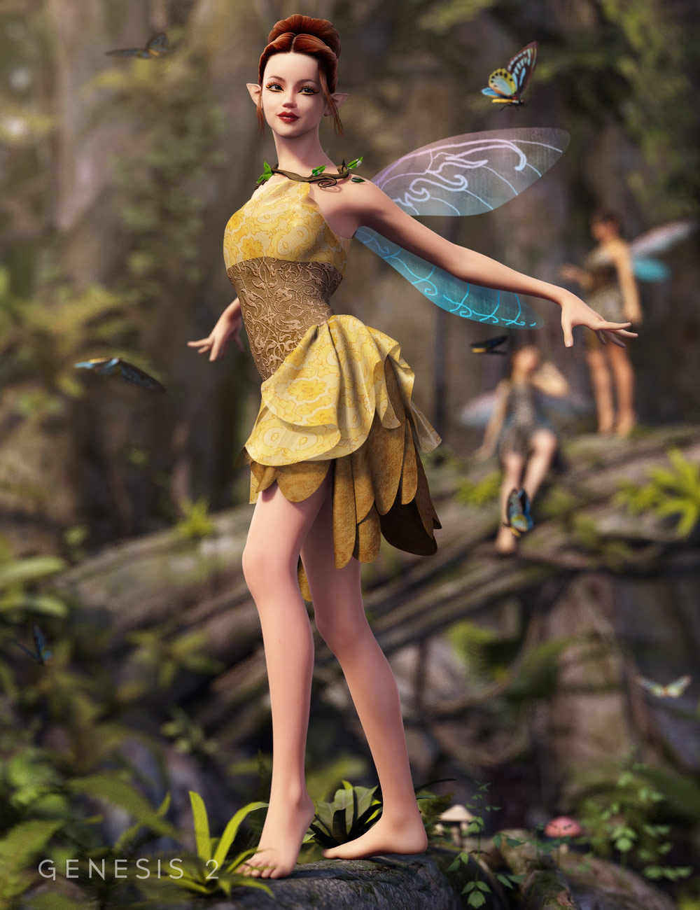 Pixium Dress for Genesis 2 Female(s) by: Neftis3D, 3D Models by Daz 3D