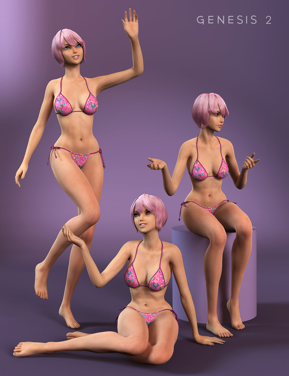 Essential Aiko Poses for Aiko 6 by: blondie9999, 3D Models by Daz 3D