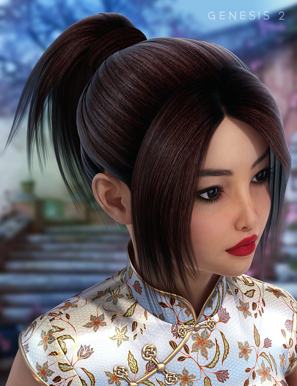 Short Ponytail by: Valea, 3D Models by Daz 3D