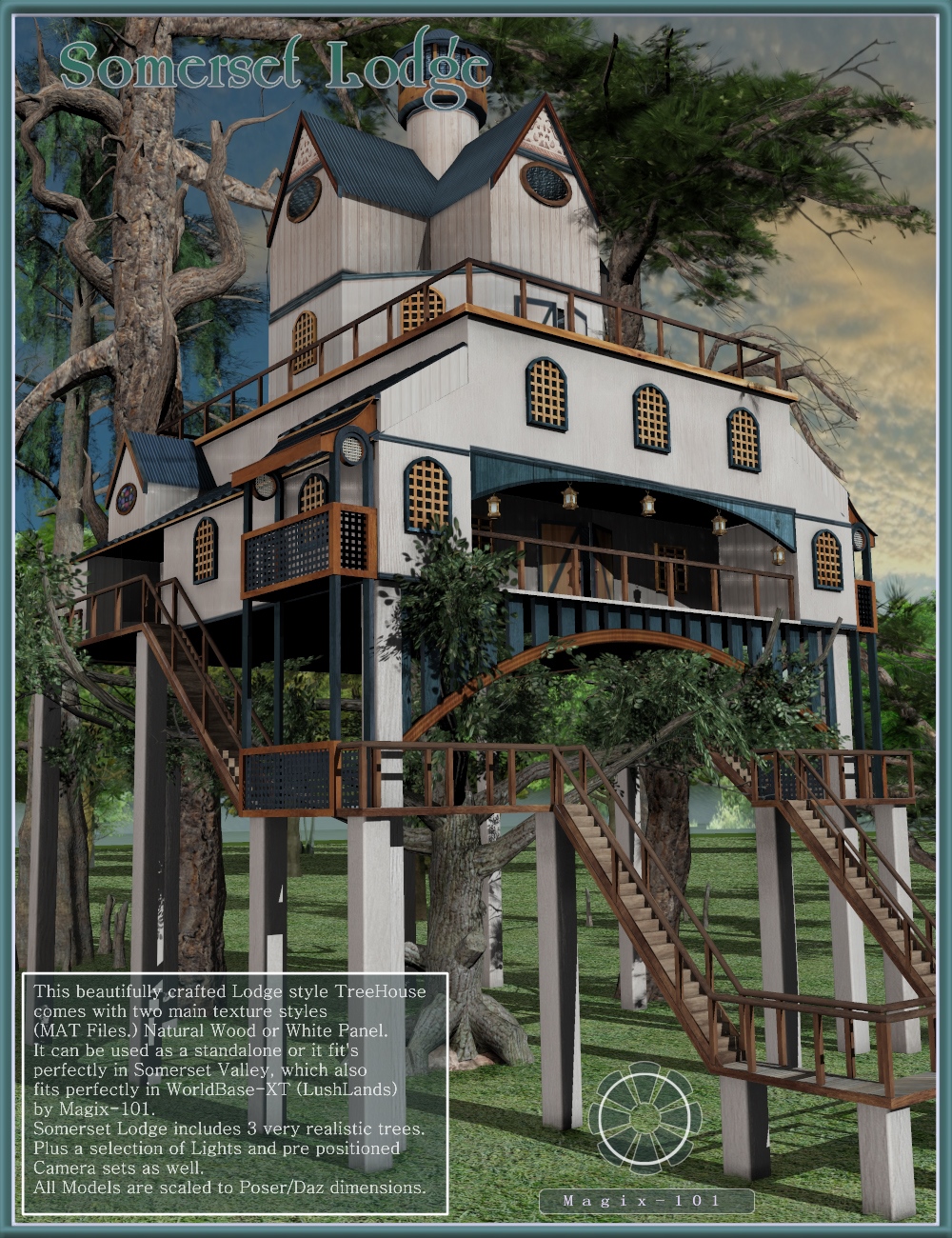 Somerset Lodge by: Magix 101, 3D Models by Daz 3D