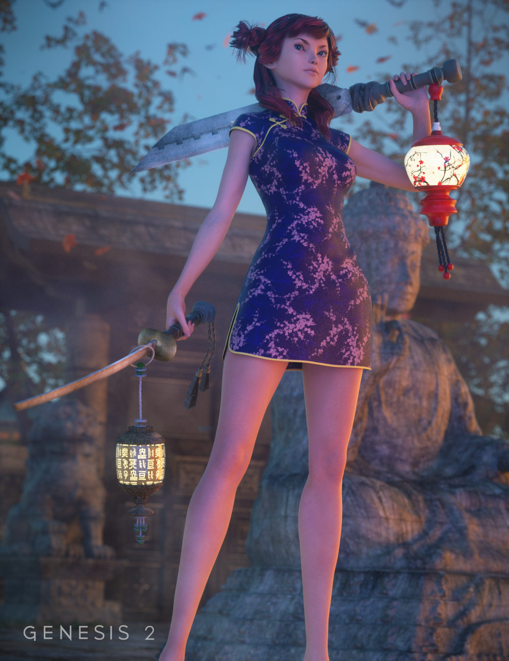 Asian Prop Set by: Barbara BrundonSarsa, 3D Models by Daz 3D