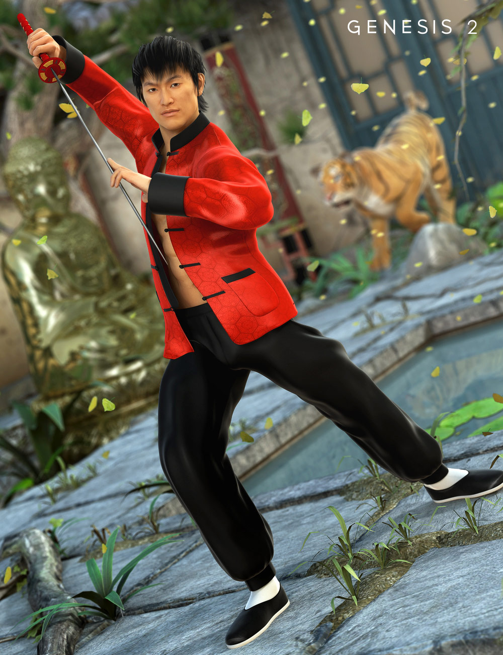 Kung Fu HD for Genesis 2 Male(s) by: Fisty & Darc, 3D Models by Daz 3D