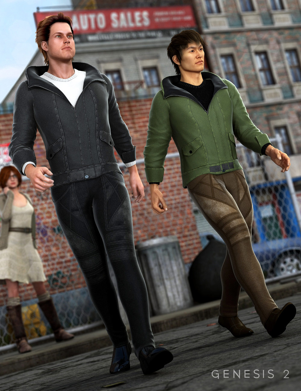 Amos Outfit for Genesis 2 Male(s) by: Nikisatez, 3D Models by Daz 3D