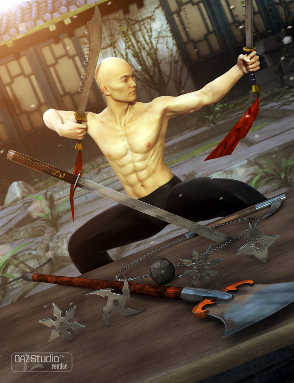 Martial Arts Weapons 2 by: Valandar, 3D Models by Daz 3D