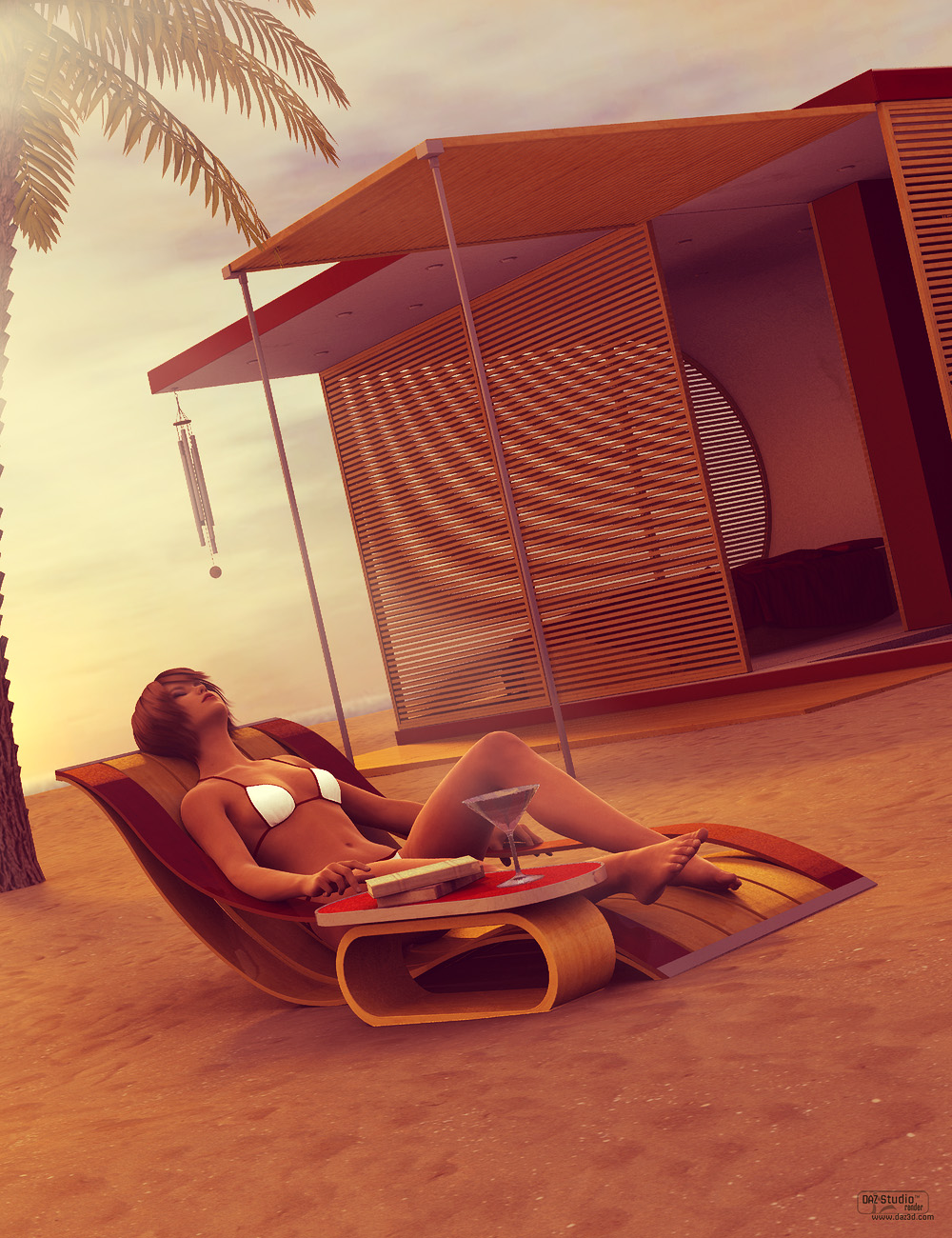 Beach Pod by: ForbiddenWhispersFWDesign, 3D Models by Daz 3D