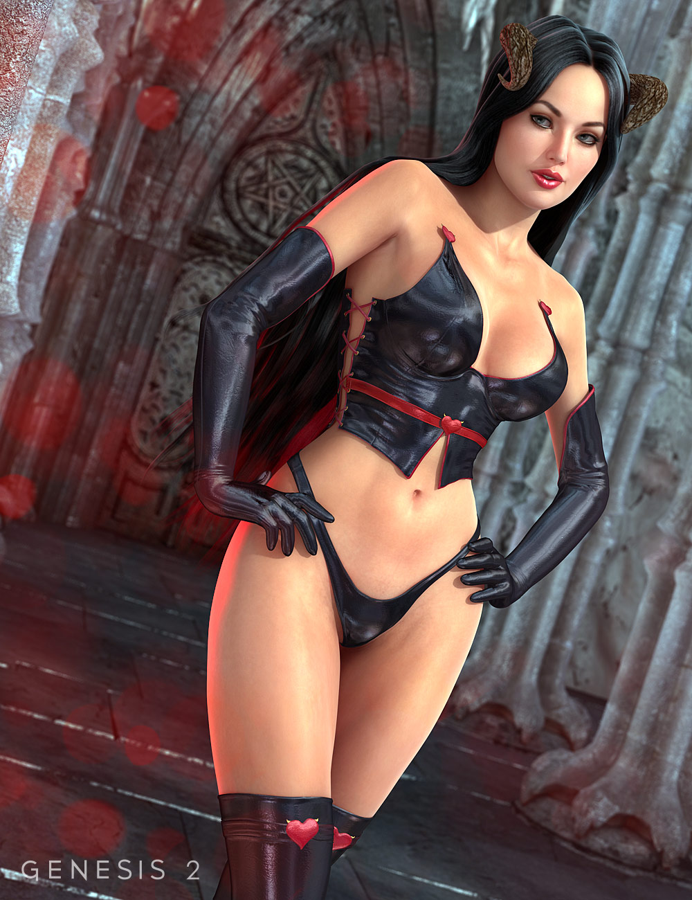 Dark Heart for Genesis 2 Female(s) by: 4blueyes, 3D Models by Daz 3D
