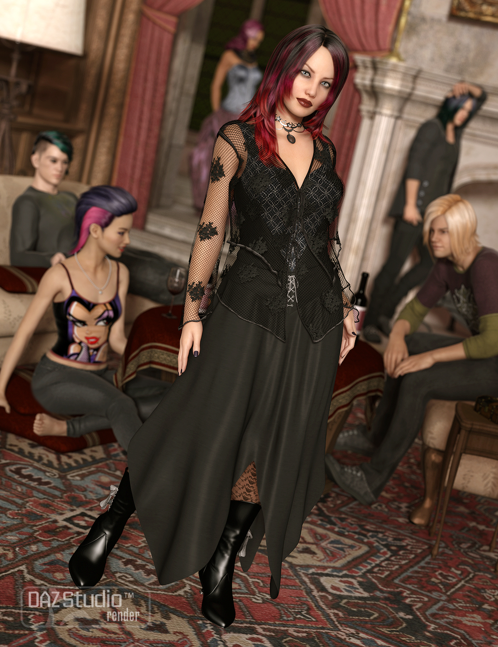 Dark Passion for Genesis 2 Female(s) by: Ravenhair, 3D Models by Daz 3D