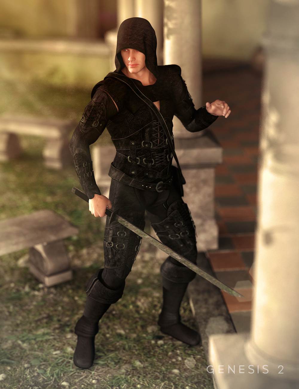Midnight Rogue for Genesis 2 Male(s) by: Barbara BrundonSarsa, 3D Models by Daz 3D