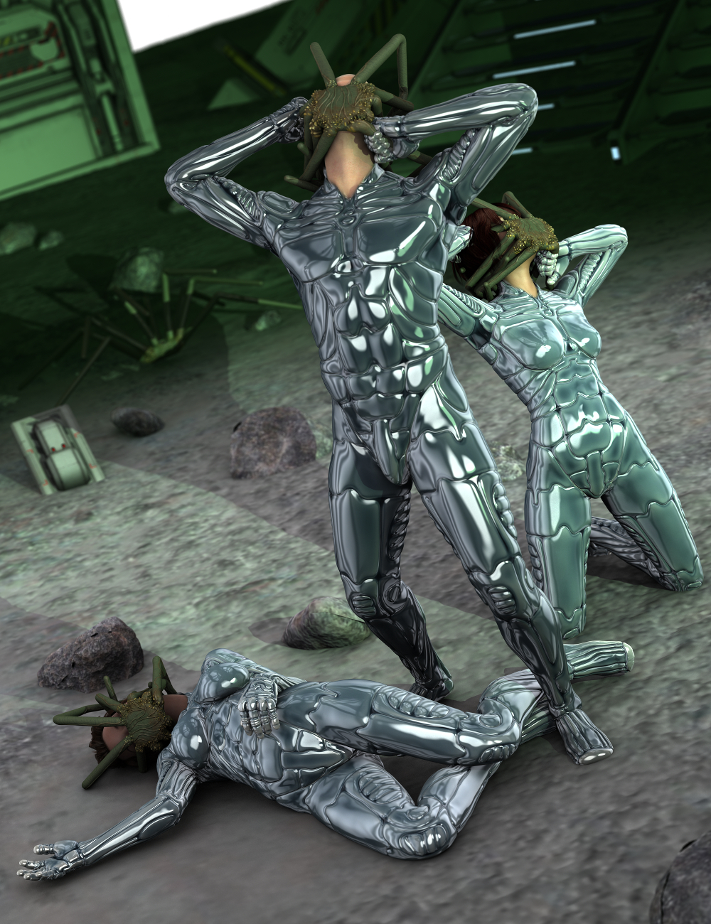 Writhing Monstrosities Poses for Singers of Chzor by: Sickleyield, 3D Models by Daz 3D