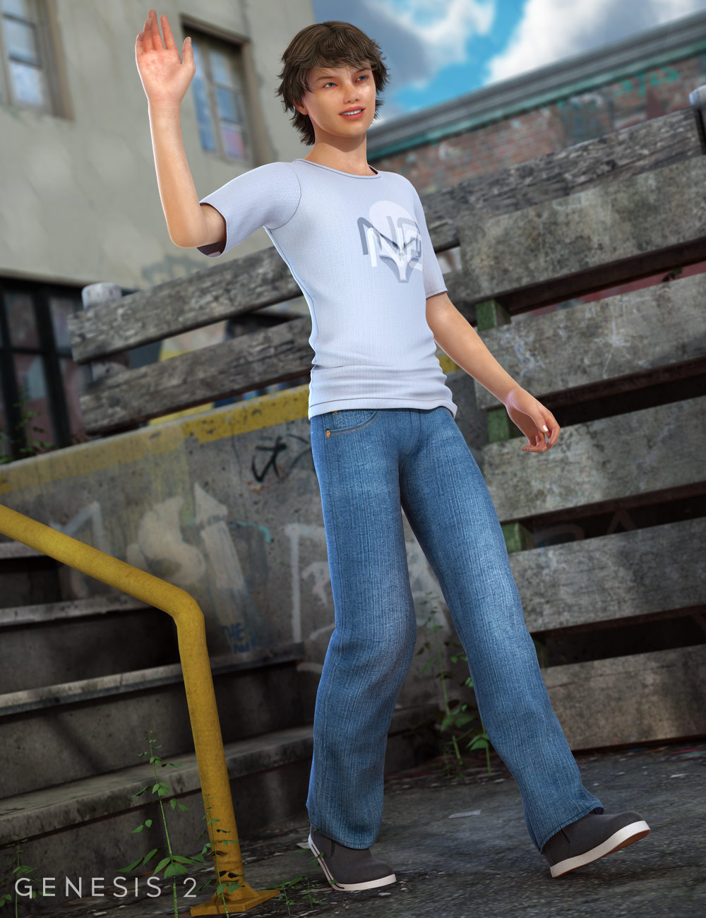Brodie Casual for Genesis 2 Male(s) by: 4blueyes, 3D Models by Daz 3D