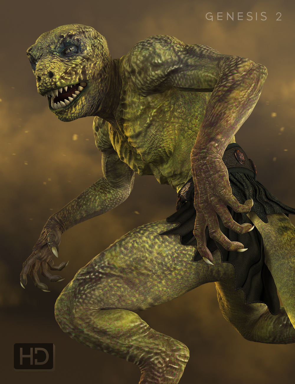 Reptilian 6 HD for Genesis 2 Male(s) by: , 3D Models by Daz 3D