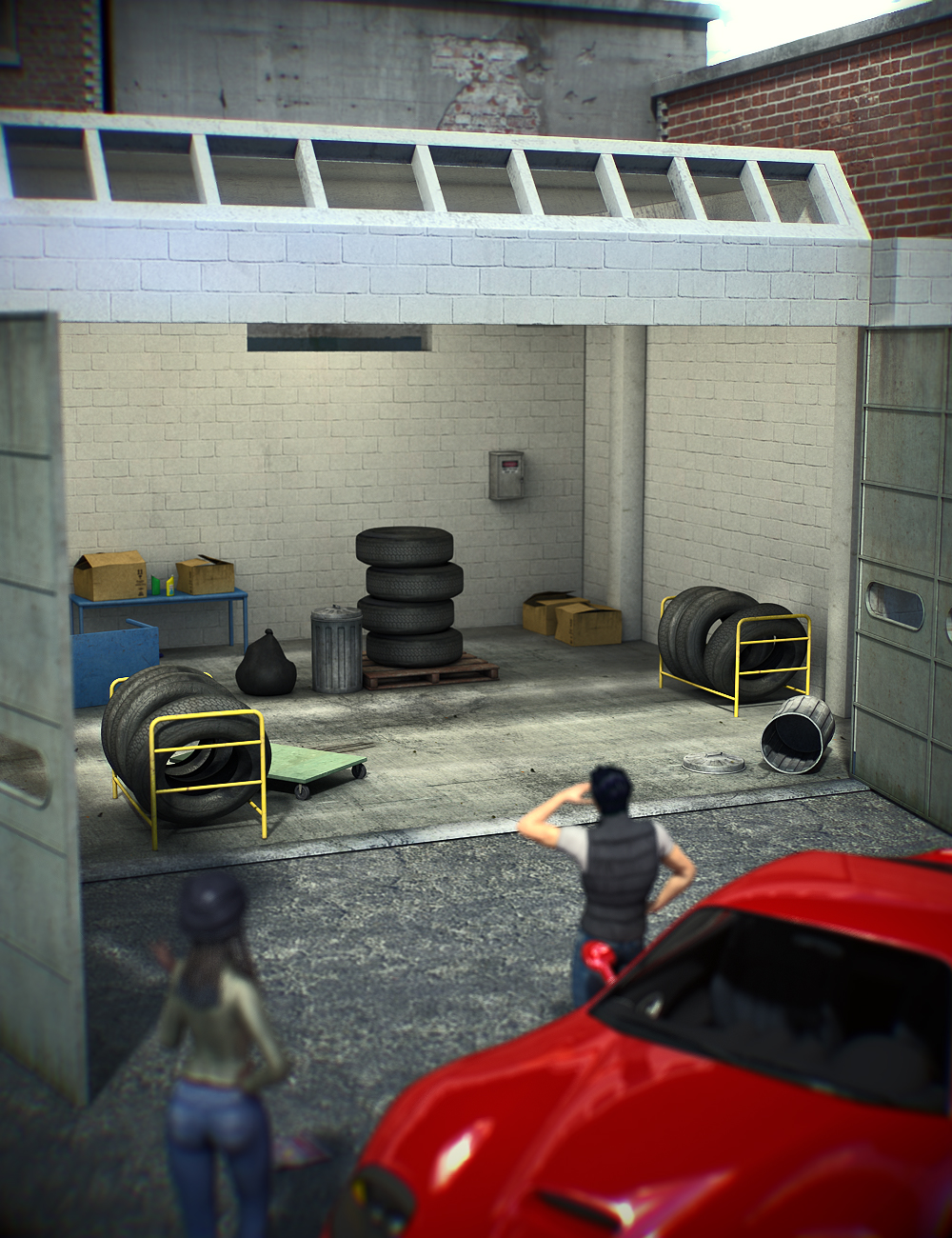Garage Hideout by: , 3D Models by Daz 3D