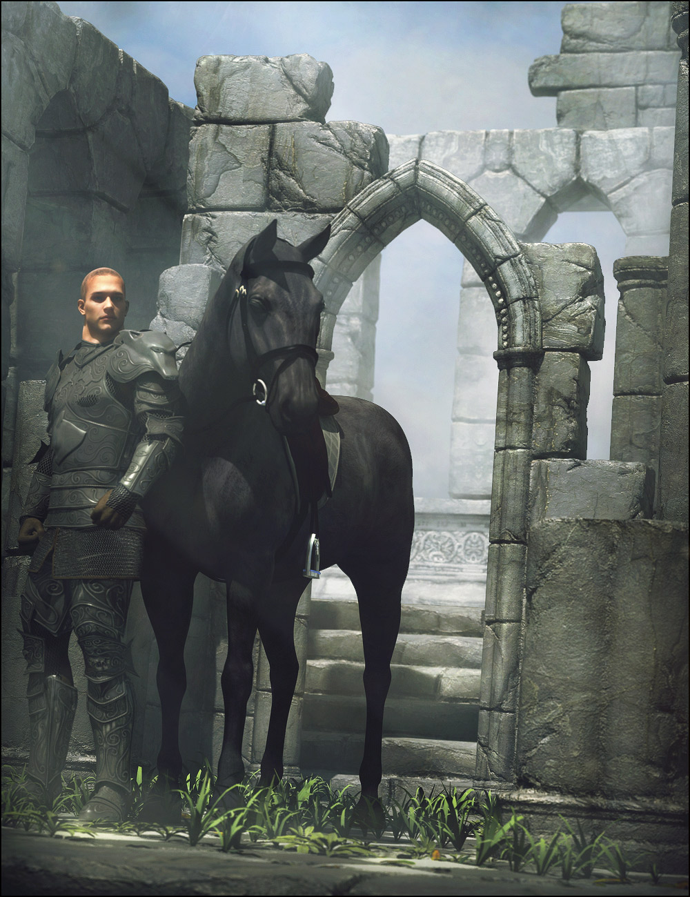 Gothic Ruins 01 by: Stonemason, 3D Models by Daz 3D