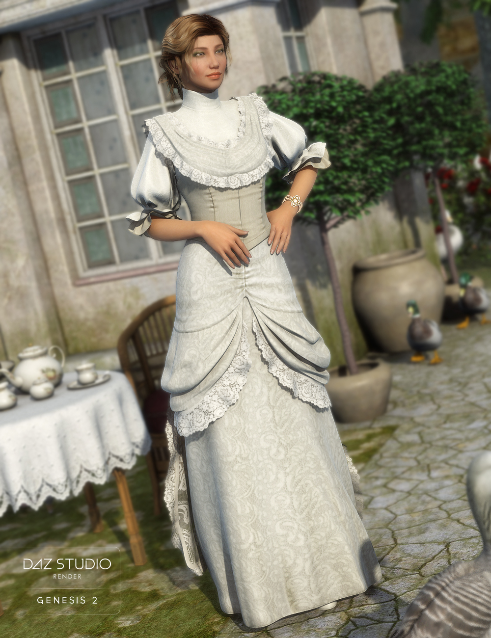 Vintage Rose for Genesis 2 Female(s) by: MadaSarsa, 3D Models by Daz 3D