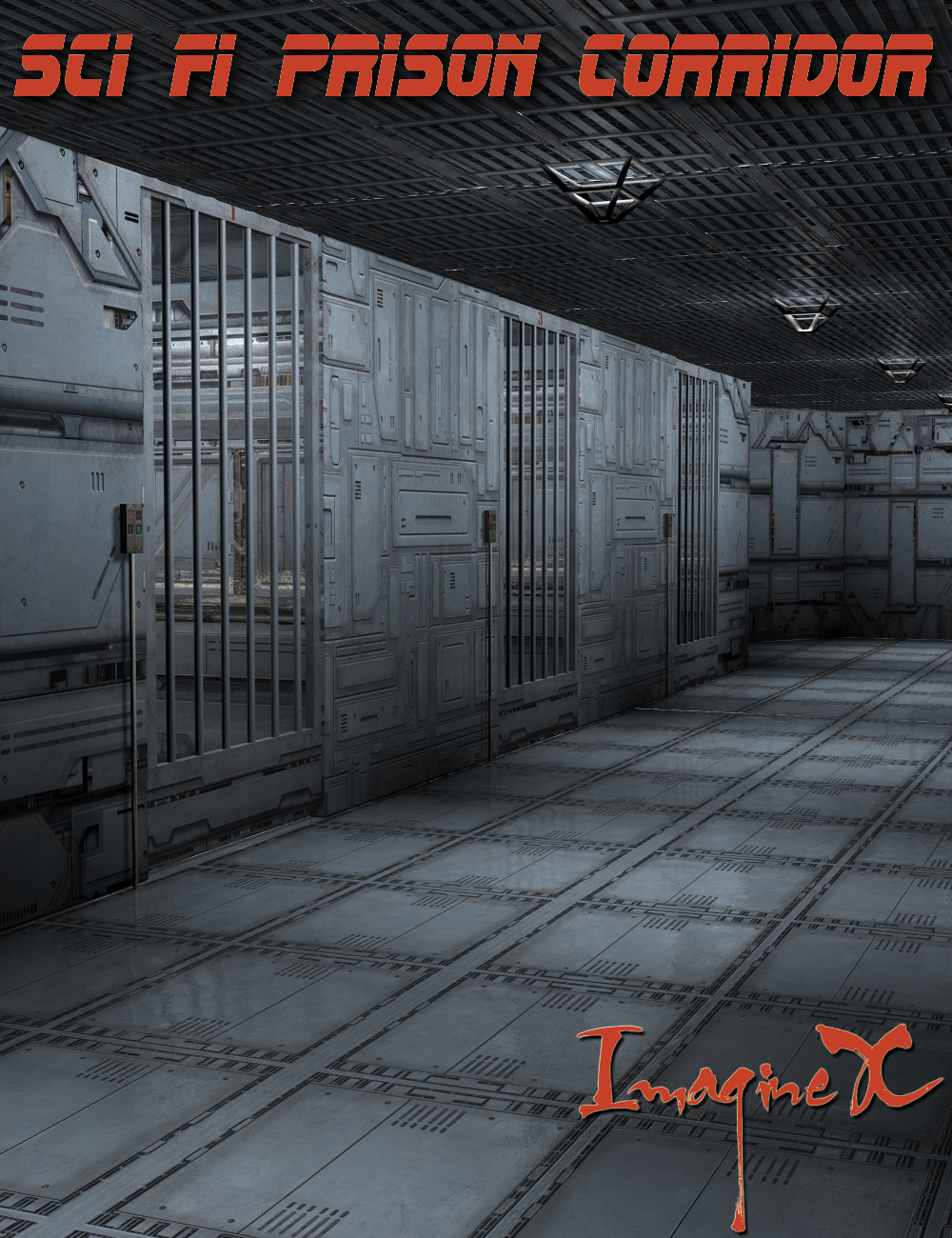 Sci Fi Prison Corridor by: ImagineX, 3D Models by Daz 3D