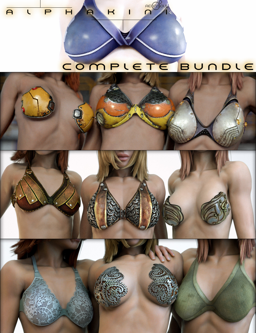 AlphaKini Bundle by: Aeon Soul, 3D Models by Daz 3D