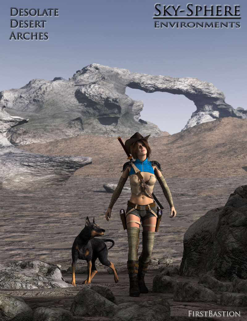 Sky-Sphere Environments:  Desolate Desert Arches by: FirstBastion, 3D Models by Daz 3D