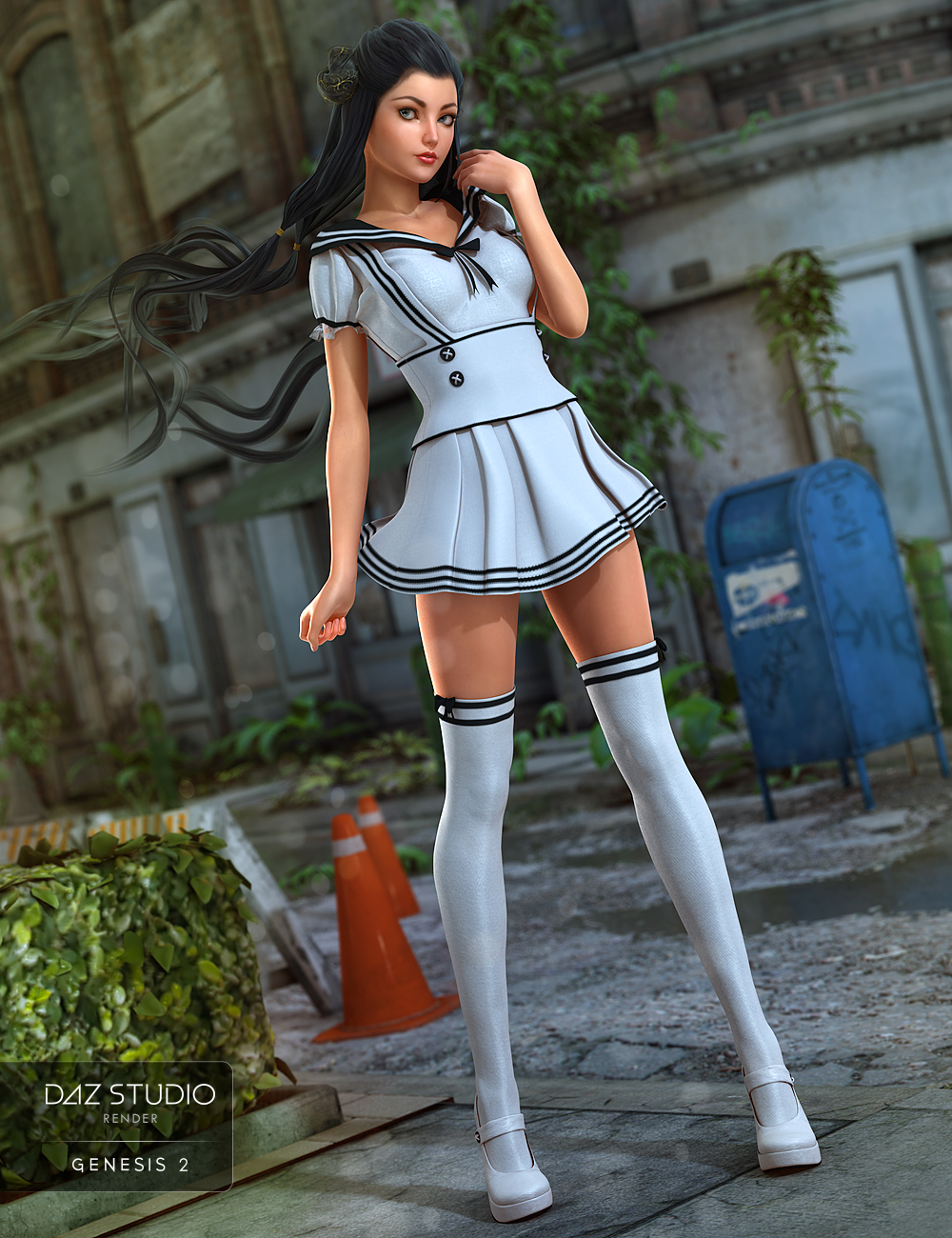 Seifuku for Genesis 2 Female(s) by: Barbara BrundonSarsa, 3D Models by Daz 3D